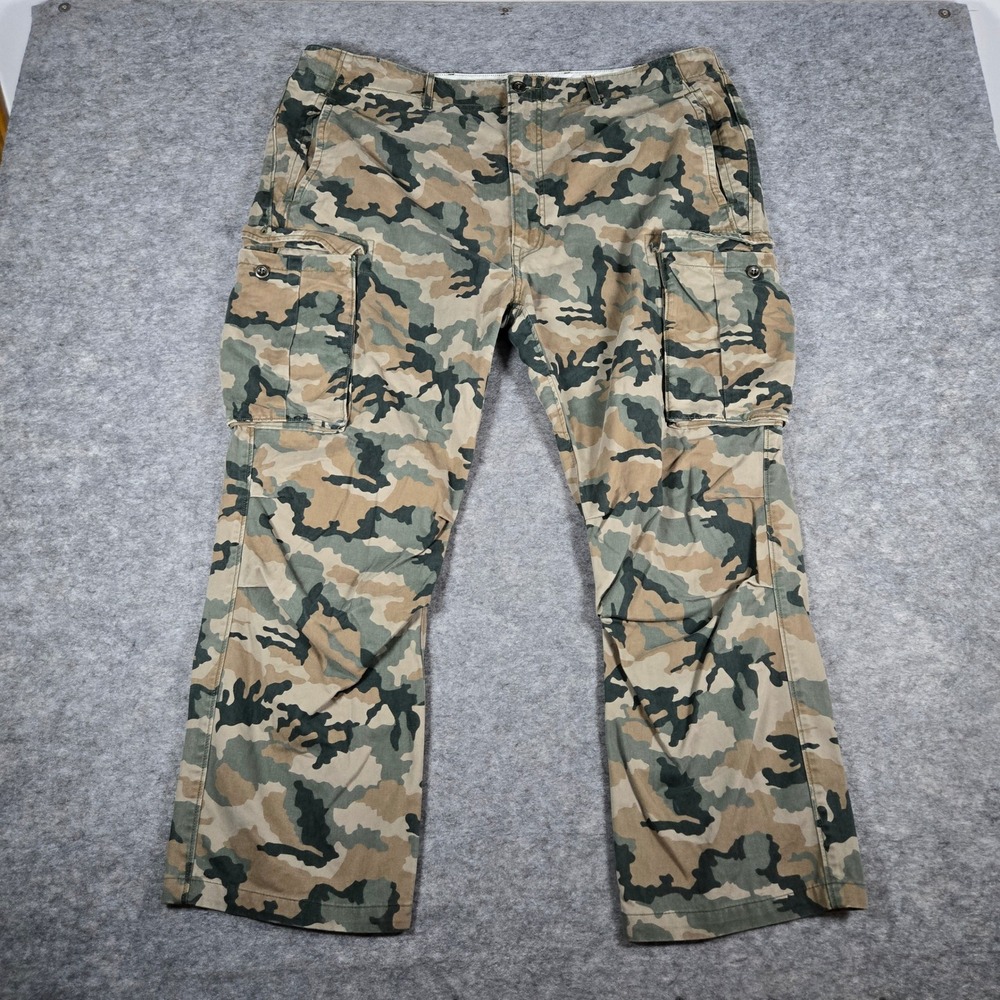 Levi Mens Green Camo Straight Leg Cargo Pants W42 L32